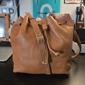 Portland Leather Goods LARGE bucket bag in DUNE- discontinued